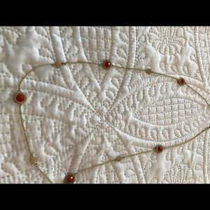 Long necklace with coral beads